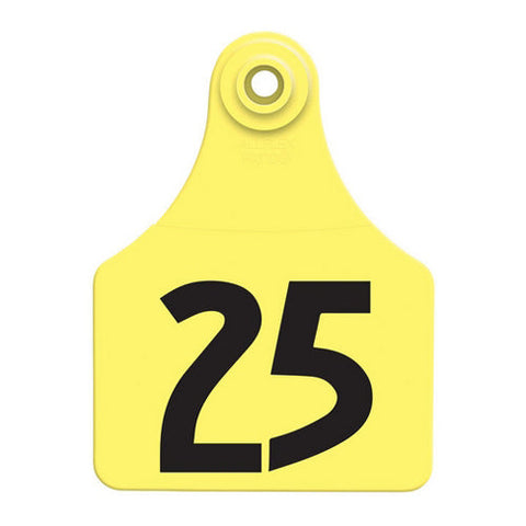 Allflex, Allflex Global Large Numbered Tags 1-25 Yellow, 1 Count