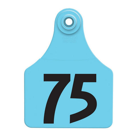 Allflex, Allflex Global Large Numbered Tags 51-75 Blue, 1 Count