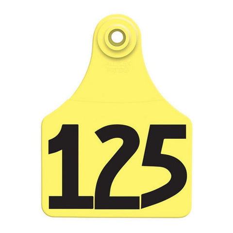 Allflex, Allflex Global Large Numbered Tags 101-125 Yellow, 1 Count