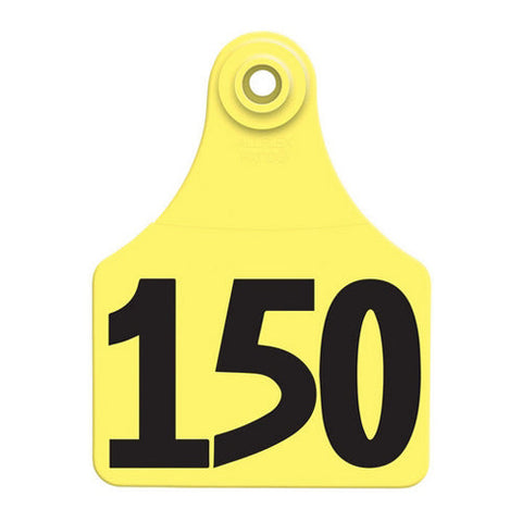 Allflex, Allflex Global Large Numbered Tags 126-150 Yellow, 1 Count