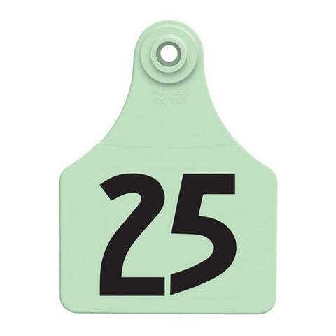 Allflex, Allflex Global Large Numbered Tags 1-25 Green, 1 Count