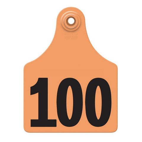 Allflex, Allflex Global Maxi Numbered Tags 76-100 Orange, 1 Count