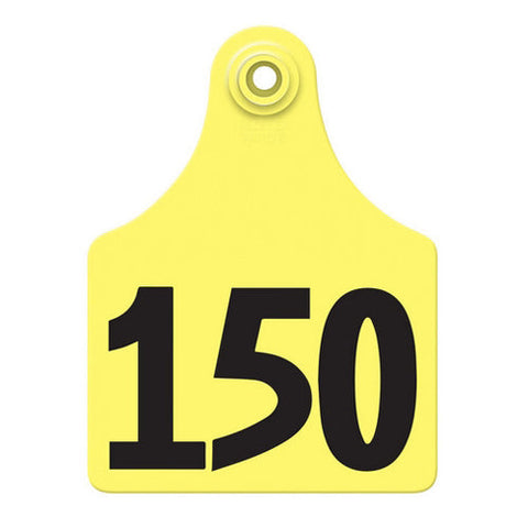 Allflex, Allflex Global Maxi Numbered Tags 126-150 Yellow, 1 Count