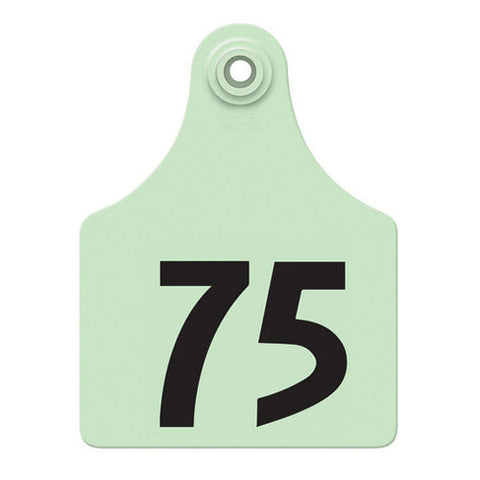 Allflex, Allflex Global Maxi Numbered Tags 51-75 Green, 1 Count