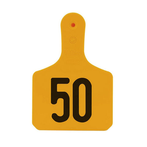 Y-Tex, Y-Tex Numbered Calf Y-Tag Ear Tags 26-50 Orange, 1 Count