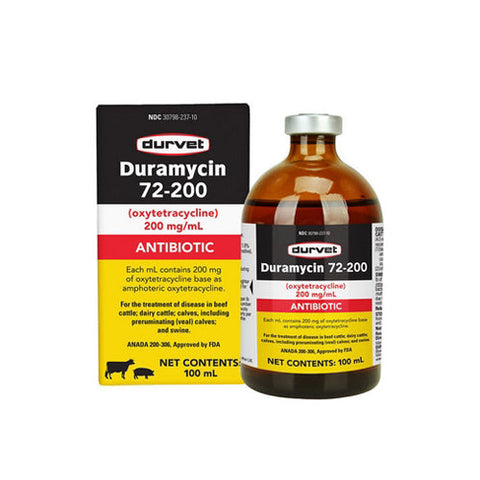 Durvet, Duramycin 72-200 Injectable Antibiotic For Cattle And Swine, 100 Ml