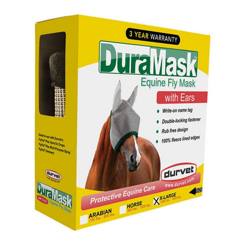 Durvet, Duramask Equine Fly Mask With Ears With Ears X-Large, 1 Each
