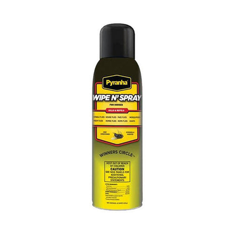 Pyranha, Pyranha Wipe N' Spray Fly Spray for Horses BOV Spray, 15 Oz
