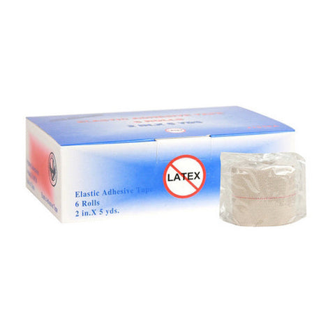 Elastic Adhesive Bandages - 2" x 5 yds 6 Rolls by Jorvet
