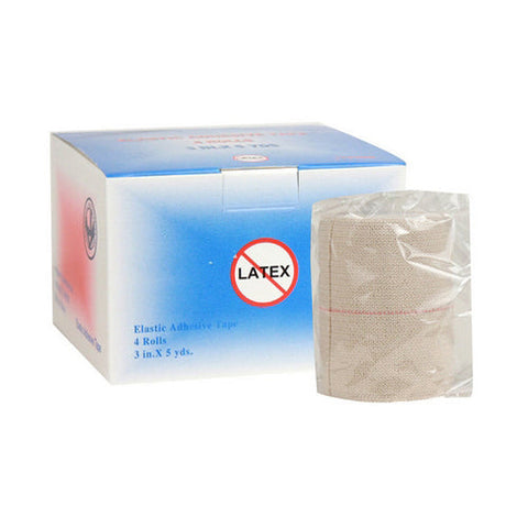 Elastic Adhesive Bandages - 3" x 5 yds 4 Rolls by Jorvet