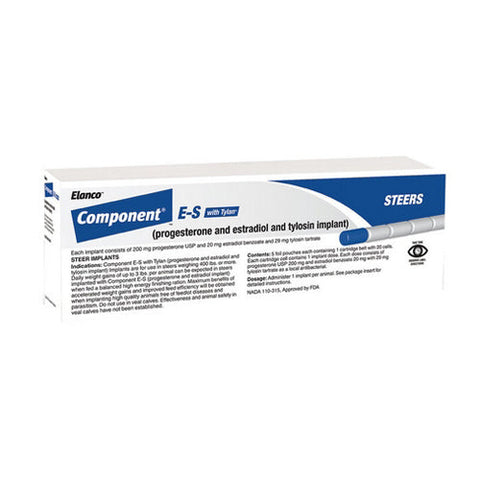 Elanco, Component E-S with Tylan Cattle Implants Cartridge, 20 Dose