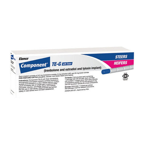 Elanco, Component TE-G with Tylan Cattle Implants Cartridge, 20 Dose