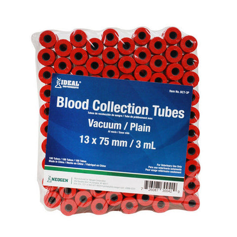 Ideal, Ideal Blood Collection Tubes - Red (3 ml), 100's, 3 ML
