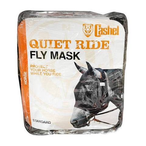 Cashel, Quiet Ride Standard Nose Pasture Fly Mask without Ears Horse Black, 1 Count