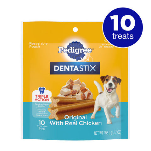 Pedigree, Pedigree DENTASTIX Dog Dental Treat, Original w/Real Chicken, 1 Each/10 Count