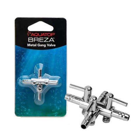 Aquatop, Aquatop BREZA Metal Gang Valve, 3-Way, Silver, 1 Each