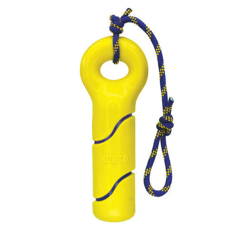 Kong, KONG Squeezz Tennis Buoy w/Rope Dog Toy, Yellow, 1 Each/Medium