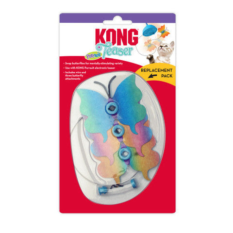 Kong, KONG Teaser Purrsuit Butterfly Replacement Pack Cat Toy, 1 Each/One Size