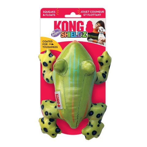 Kong, KONG Shieldz Tropics Dog Toy, Frog, Green, 1 Each/Medium
