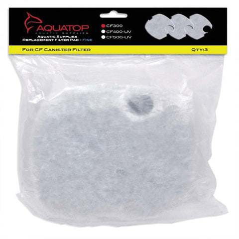 Aquatop, Aquatop Replacement Filter Sponge for CF Series Filters, For CF-300, White, 1 Each/3 Pack