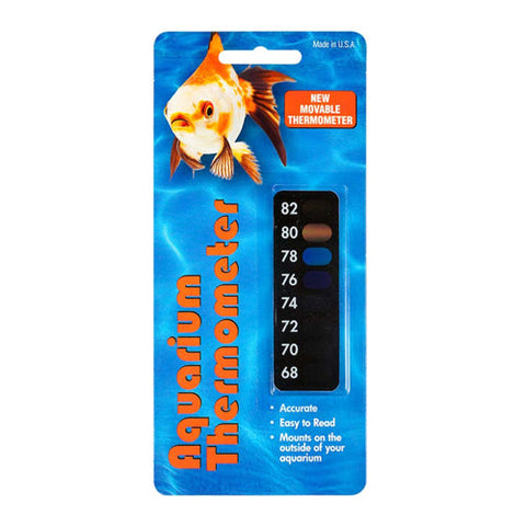 San Francisco Bay Brand, LCR Hallcrest Liquid Crystal Aquarium Thermometer Vertical, Black, 1 Each/Mini