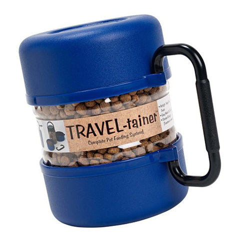 Vittles Vault, Vittles Vault Travel Trainer Portable Pet Food Container, Blue, 1 Each/3 qt