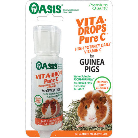 Oasis, Oasis Vita-Drops Pure Vitamin C for Guinea Pigs, 1 Each/2 Oz