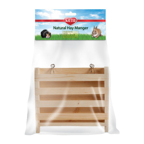 Kaytee, Kaytee Natural Wooden Hay Manger, Wood Grain, 1 Each/Large