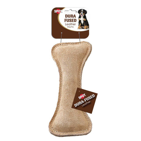 Dura-Fused, Dura-Fused Leather Bone Dog Toy, Brown, 1 Each/7 in