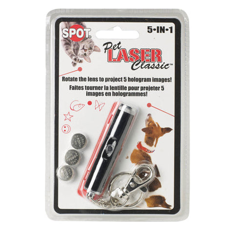 Spot, Spot Laser Classic 5-in-1 Dog Toy, Silver, 1 Each/One Size