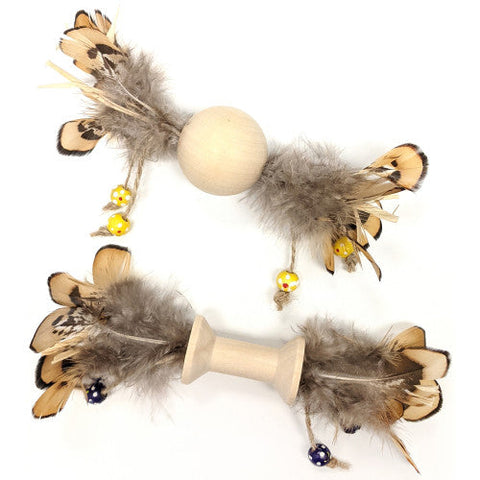 Spot, Spot Love The Earth Wood & Feather Cat Toy, Assorted, 1 Each/One Size