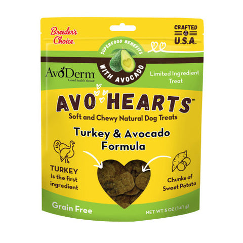 Avoderm, AvoDerm Natural AvoHearts Natural Dog Treats, Turkey & Avocado, 1 Each/5 Oz
