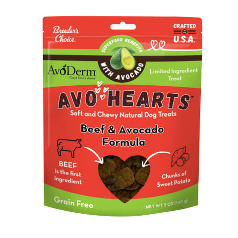 Avoderm, AvoDerm Natural AvoHearts Natural Dog Treats, Beef & Avocado, 1 Each/5 Oz