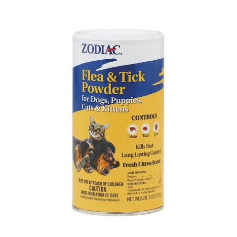 Zodiac, Zodiac Flea and Tick Powder for Dogs and Cats, 1 Each/6 Oz
