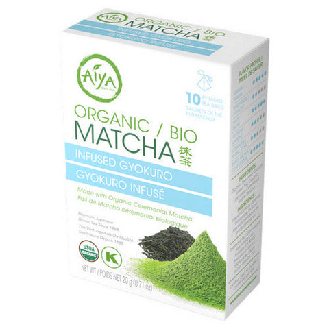 Aiya, Organic Matcha Infused Gyokuro Tea, 10 Bags