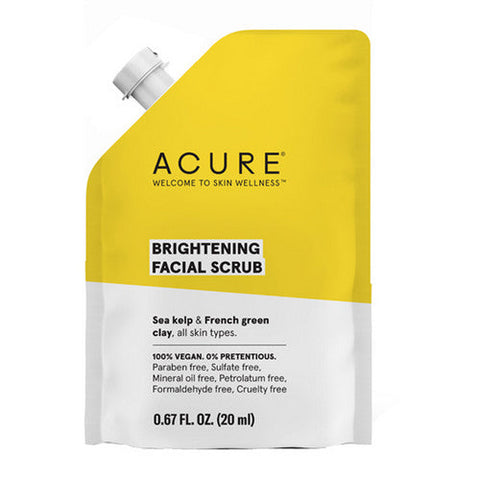 Acure, Brightening Facial Scrub, 20 Ml