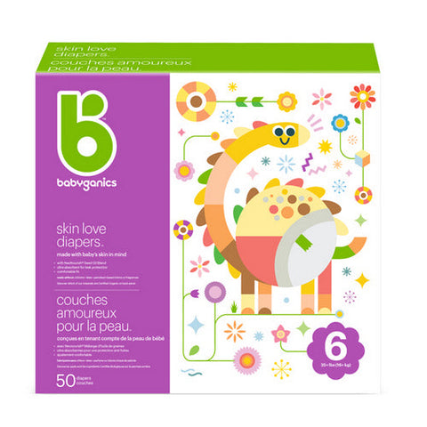 Babyganics, Diapers Size 6, 50 Count