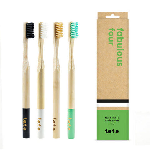 F.e.t.e., Bamboo Toothbrush Multi Pack Firm, 4 Count