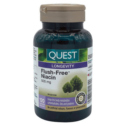 Quest, Flush-Free Niacin 500 Mg, 120 Caps