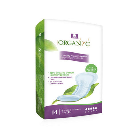Organyc, Light Incontinence Ultimate Pads, 14 Count