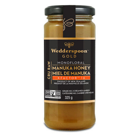 Wedderspoon, Raw Manuka Honey KFactor16, 325 Grams