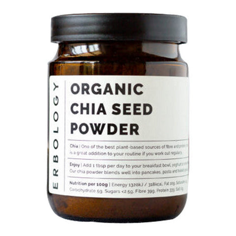 Erbology, Organic Chia Seed Powder, 125 Grams
