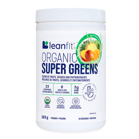 LeanFit, Organic Supergreens Trop Mango, 178 Grams