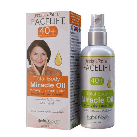Herbal Glo, Facelift 40+ Total Body Miracle Oil, 120 Ml