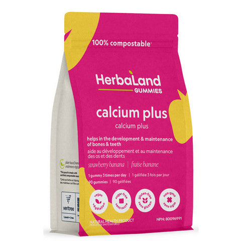 Herbaland, Calcium Plus, 90 Gummies