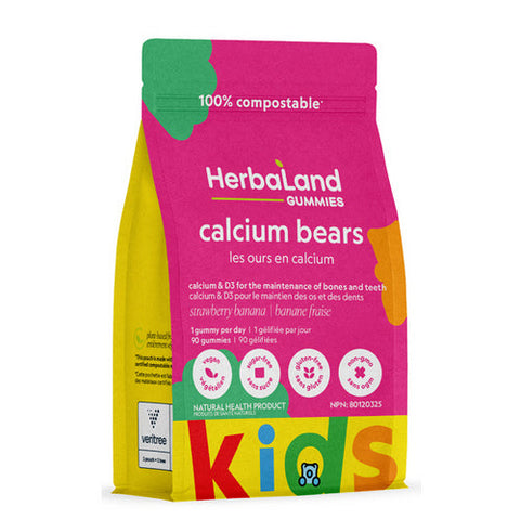 Herbaland, Kid's Calcium Bears, 90 Gummies