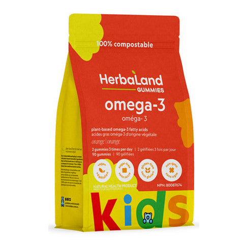 Herbaland, Kid's Omega-3, 90 Gummies
