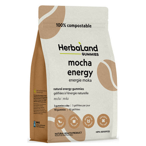 Herbaland, Mocha Energy, 90 Gummies