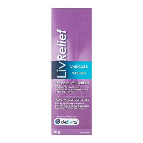 LivRelief, LivRelief Varicose Vein Cream, 50 Grams