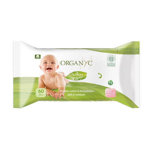 Organyc, Beauty Baby Wipes, 60 Count